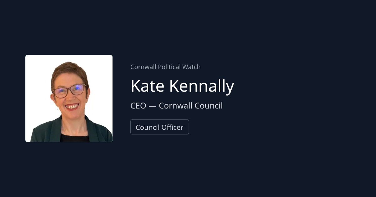Kate Kennally — Council Officer | Cornwall Political Watch