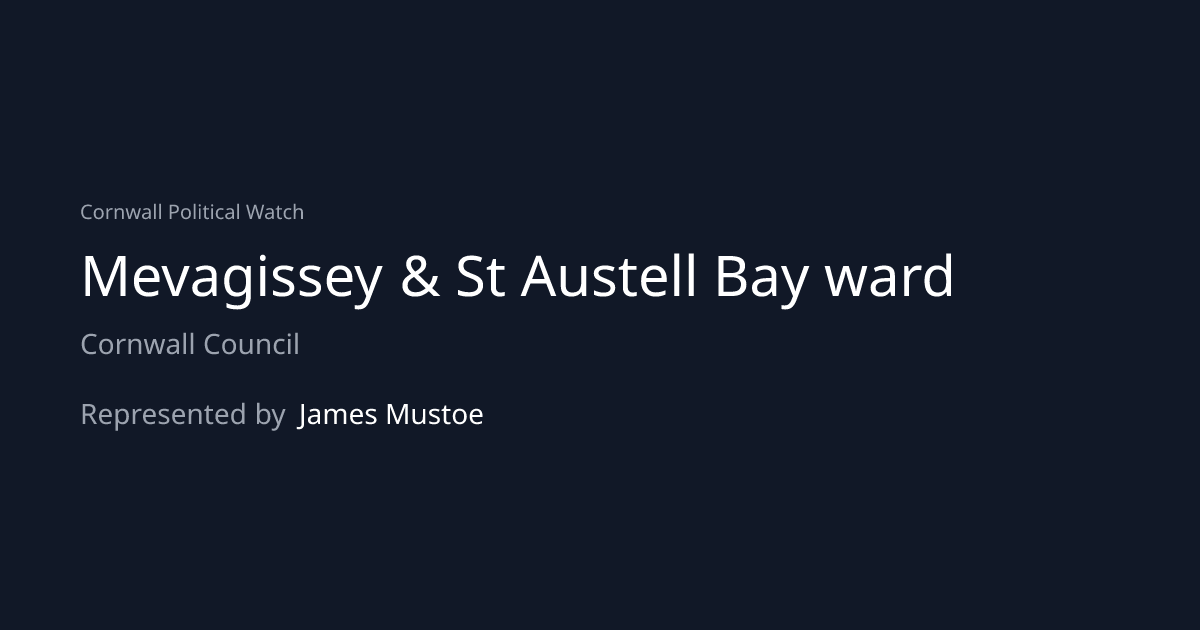 Mevagissey & St Austell Bay Ward — Your Cornwall Councillor | Cornwall ...